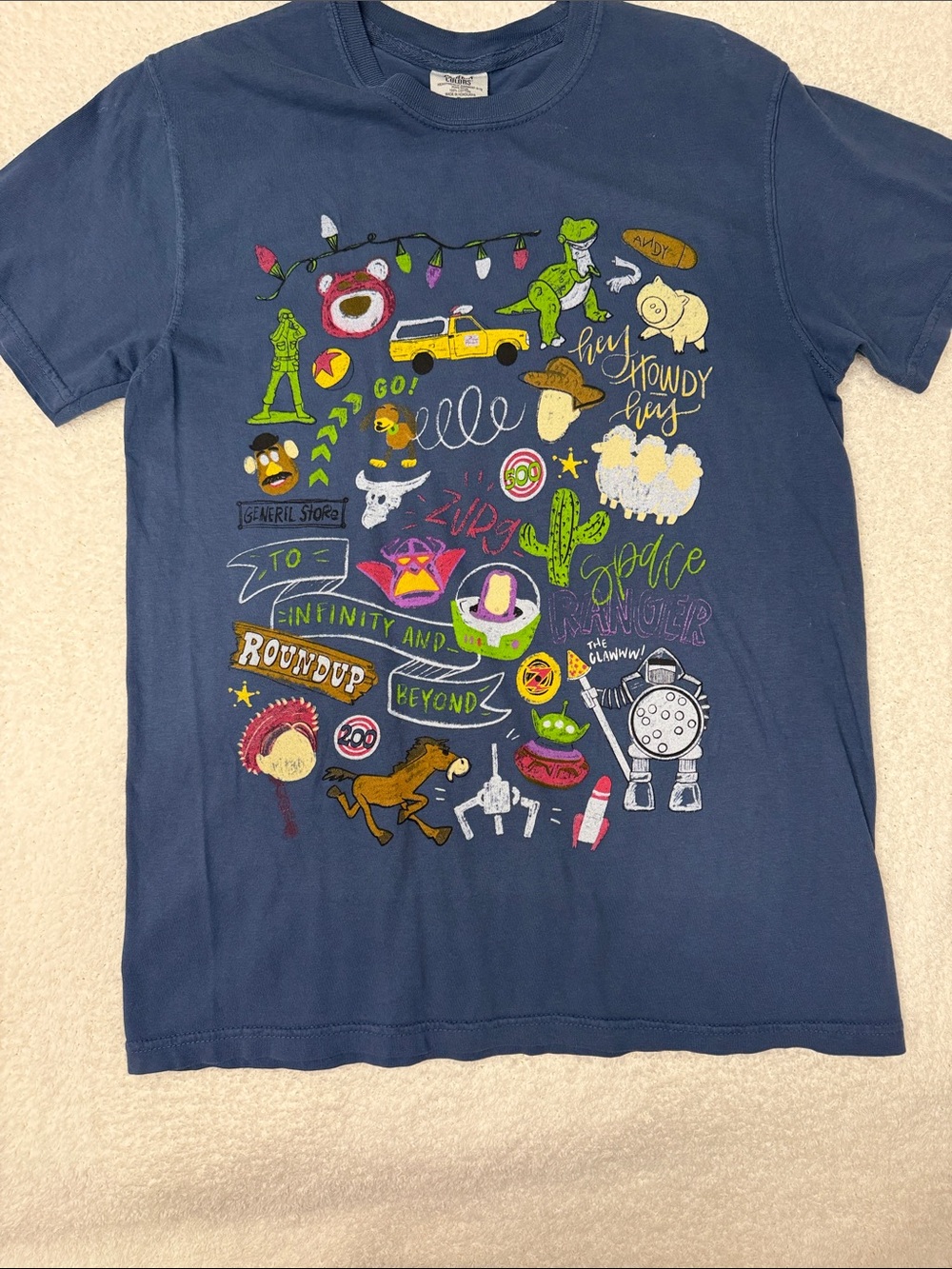 Womens Navy Blue Short Sleeve Graphic Tee - Toy Story Inspired